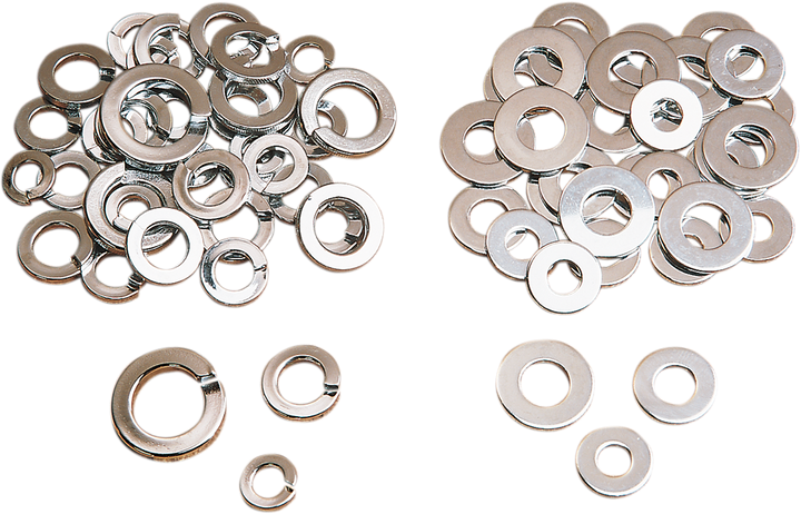 Drag Specialties Washers - Lock - Chrome - Kit DS-190500