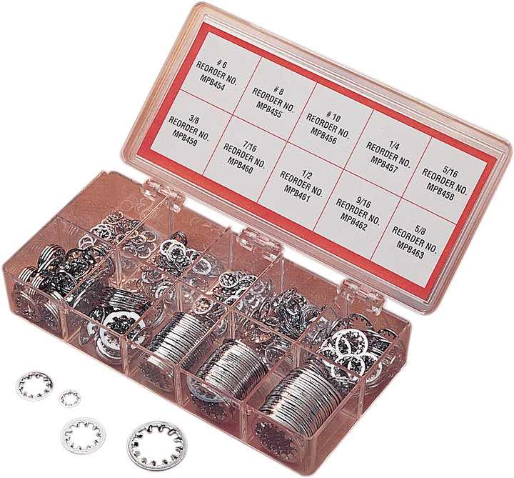 Drag Specialties Washer Kit- Inside Star - Chrome DS-190502