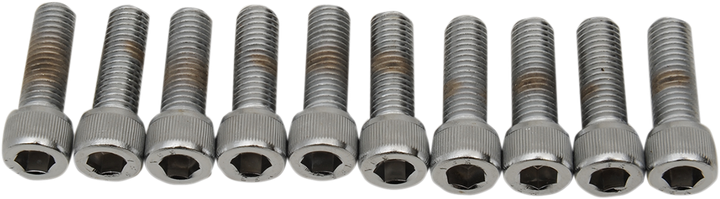 Drag Specialties Bolts - Socket-Head/Replacement - Knurled/Fine Thread - 1/4"-28 X 3/4" - 10 Pack DS-190560