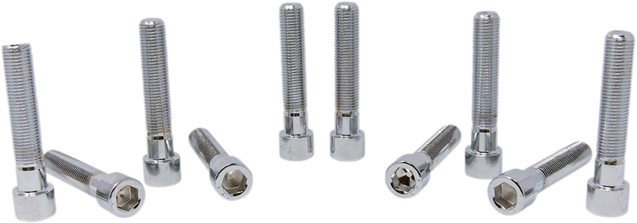 Drag Specialties Bolts - Socket-Head/Replacement - Smooth/Fine Thread - 3/8"-24 X 2" - 10 Pack DS-190582S