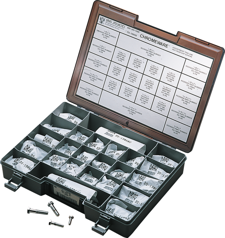 Drag Specialties Head Bolt Assortment - Hex - Coarse-Thread - Kit DS-190600