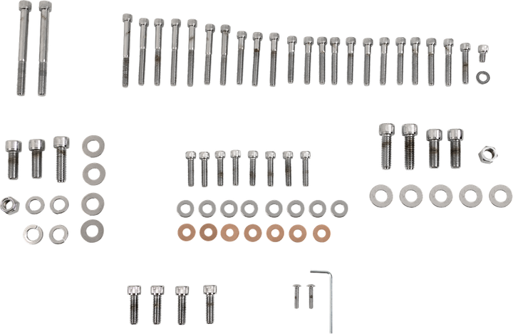 Drag Specialties Bolt Kit - Complete Motor - Knurled/Socket-Head - '86-'90 Sportster DS-190805