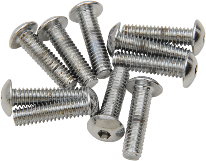Drag Specialties Bolts - Button Head/Replacement - #8-32 X 5/8" - 10 Pack DS-190823
