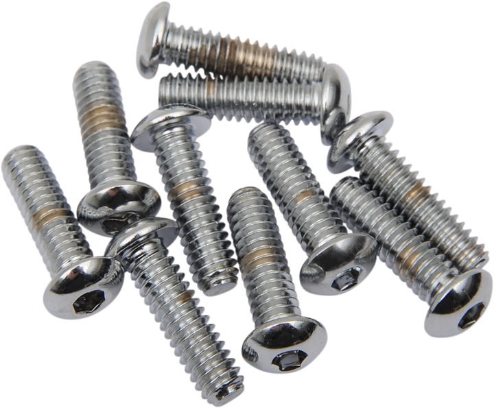 Drag Specialties Bolts - Button Head/Replacement - 1/4"-20 X 5/8" - 10 Pack DS-190829