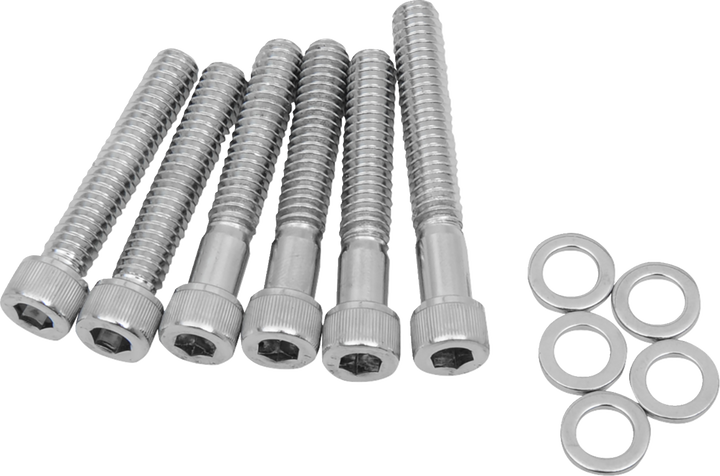 Drag Specialties Bolt Kit - Cam Cover - Knurled - Chrome - '87-'92 Harley-Davidson DS-190866