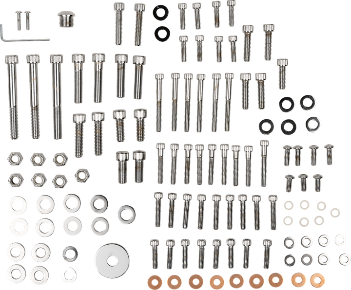 Drag Specialties Bolt Kit - Complete Motor - Knurled/Socket-Head - '87-'94 Fxr/Touring DS-190870