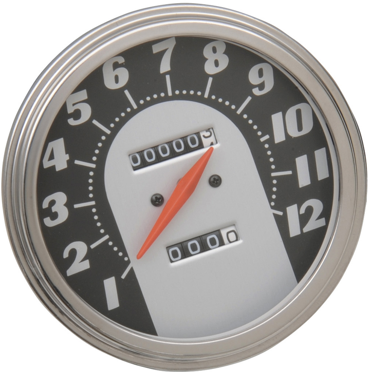 Drag Specialties 5" Mph Fl-Style 2:1 Speedometer - '62-'67 Black Face DS-243866