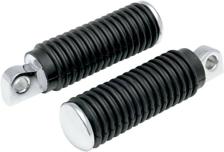 Drag Specialties Passenger Pegs - Rubber - Chrome End DS-253406