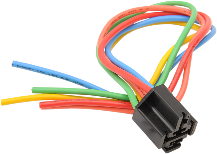 Drag Specialties Relay Socket Assembly - Colored Wires DS272096