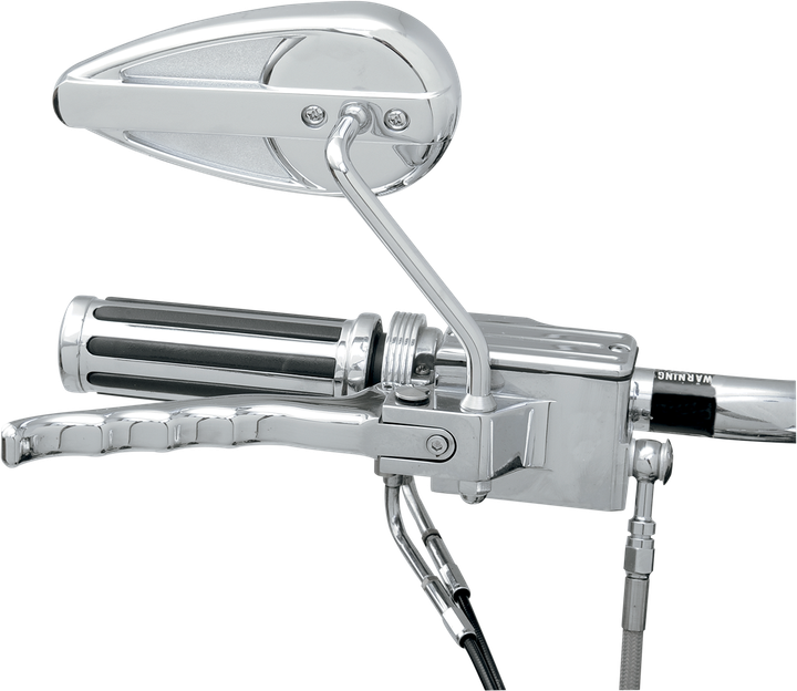Drag Specialties Mirror - Side View - Teardrop - Chrome - Right - Each DS300016