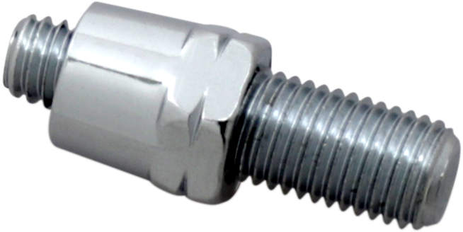 Drag Specialties Adapter - Mirror - Stealth - Reverse Thread - Right - Chrome DS-302149
