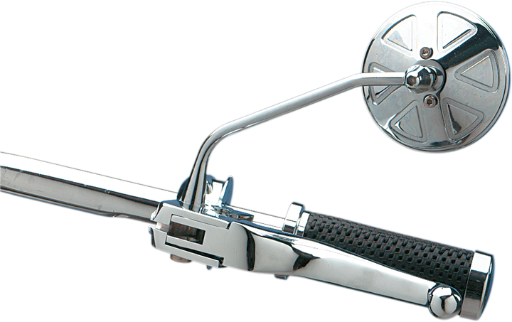Drag Specialties Mirror - Round Series - Side View - Stealth Ii/Thin - Chrome - Left/Right - Each DS-302154