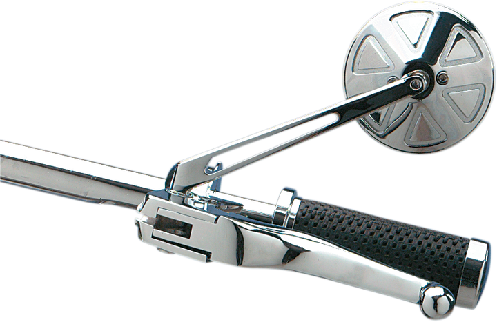 Drag Specialties Mirror - Round Series - Side View - Stealth Ii/Long - Chrome - Left/Right - Each DS-302156