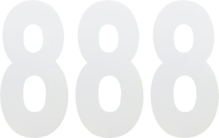 Factory Effex Fx Number 8 - White - 6" 937976