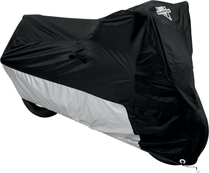 Nelson Rigg Defender Deluxe Cover - Motorcycle - Polyester - Black/Silver - Large MC-904-03-LG