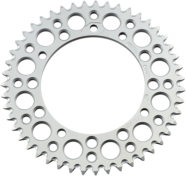Renthal Rear Sprocket - Aluminum - 47 Tooth - Silver - Kawasaki/Suzuki 408U-420-47GESI