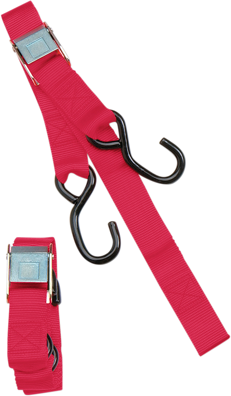 Parts Unlimited Heavy-Duty Cam Buckle Tie-Downs - 1-1/2" X 6' - Red TD00100