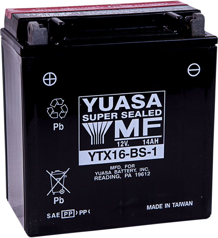 Yuasa Agm Battery - Ytx16-Bs - .78 L YUAM32X61