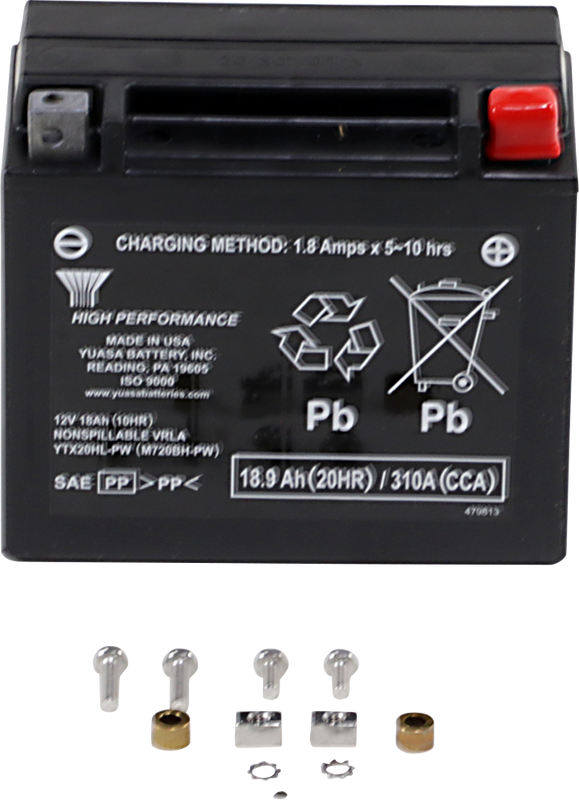 Yuasa Agm Battery - Ytx20Hl-Pw YUAM720BH-PW