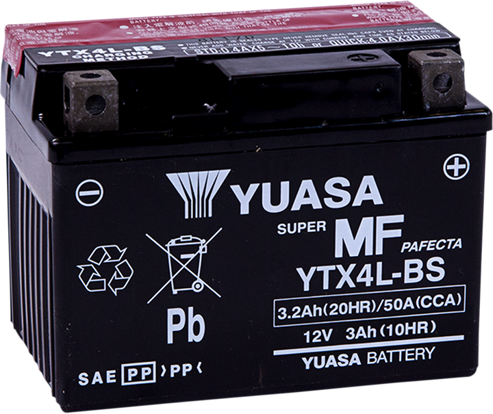 Yuasa Agm Battery - Ytx4L-Bs - .174 L YUAM62X4B