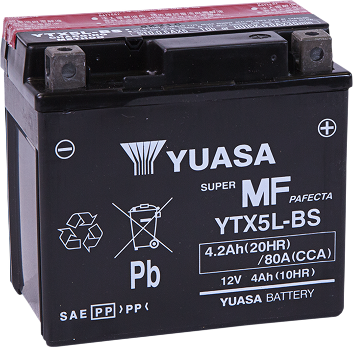 Yuasa Agm Battery - Ytx5L-Bs - .24 L YUAM32X5B