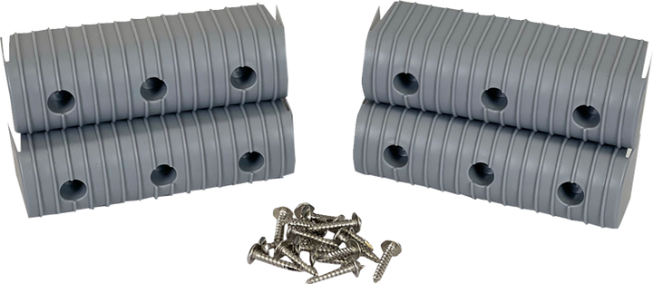 Caliber Bunk Wrap Endcap - 2"x6" - Gray - 4 Pack 23053