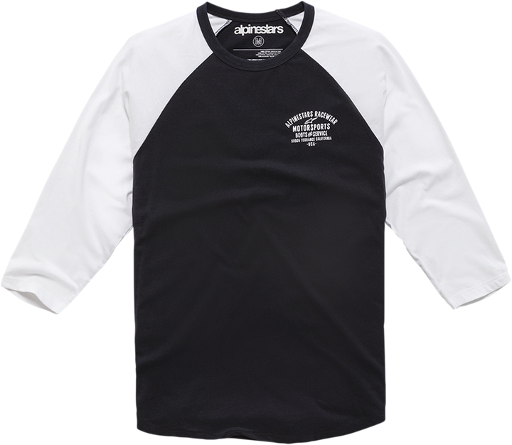 Alpinestars Booted Raglan T-Shirt - Black/White - 2XL 12107100410202X