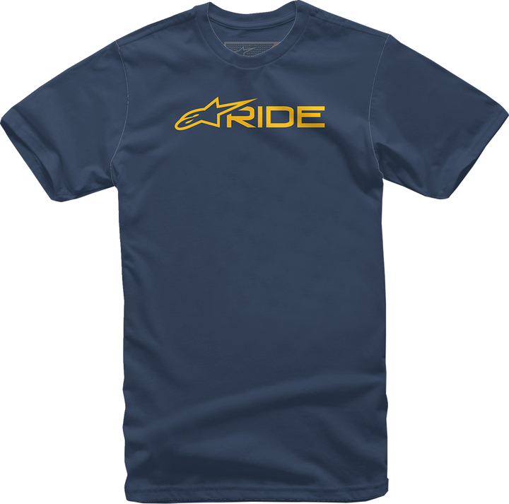 Alpinestars Ride 3.0 T-Shirt - Navy/Gold - Large 1232-722007059L