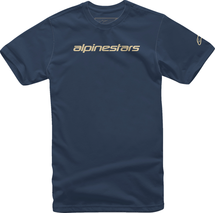 Alpinestars Linear Wordmark T-Shirt - Navy/Stone - Medium 1212720207128M