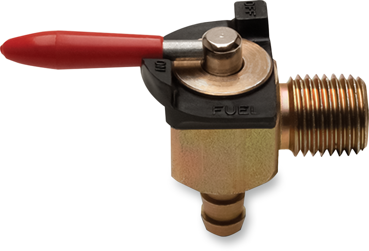 Motion Pro Fuel Valve - 90° - 1/4" NPT - 1/4" Barb 12-0085