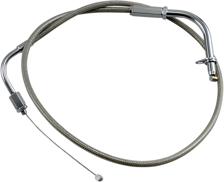 Motion Pro Armor Coat Stainless Steel Throttle/Idle Cable for Cruisers - Pull - 650 V-Star Custom 65-0284