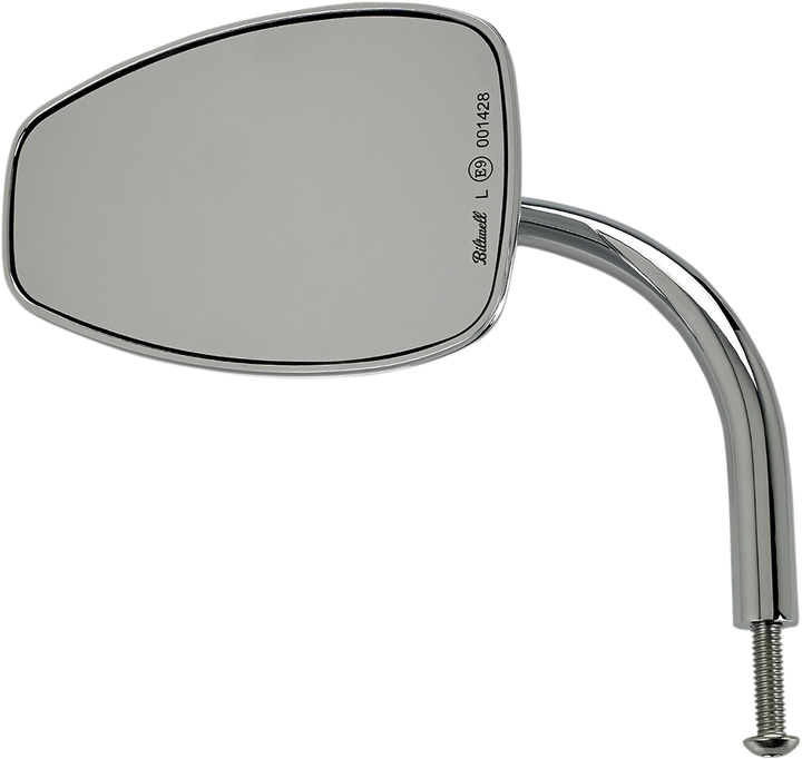 Biltwell Mirror - Utility - Side View - Teardrop - Perch - Chrome - Each 6504-400-531