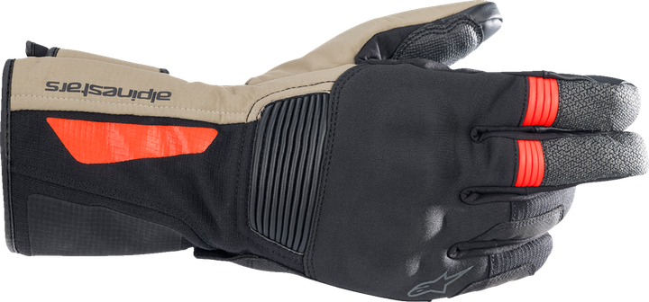 Alpinestars Denali Aerogel Drystar Gloves - Black/Dark Khaki/Fluo Red - 2XL 3526922-1853-2X