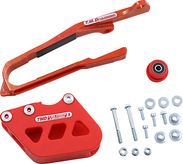 T.M. Designworks Chain Guide/Slider - Suzuki - Red SCP-OR2-RD