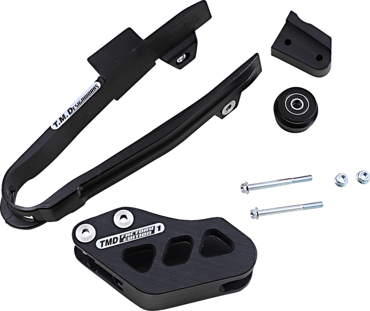 T.M. Designworks Chain Guide/Slider - Gas Gas - Black DCK-GGM-BK