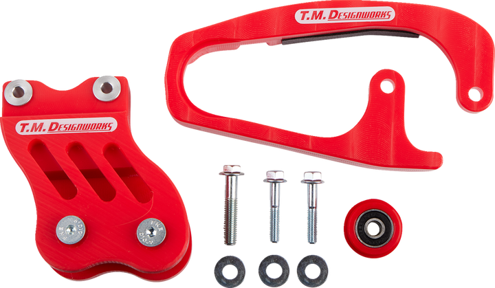T.M. Designworks Chain Guide/Slider - TRX450 - Red HCP-45K-RD