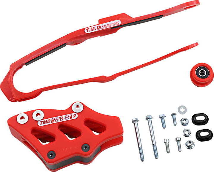 T.M. Designworks Chain Guide/Slider - Honda - Red DCK-OR15-RD