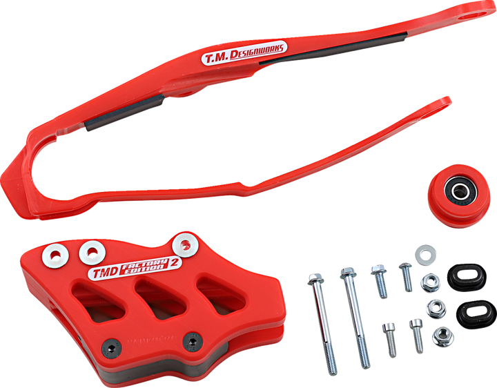 T.M. Designworks Chain Guide/Slider - Honda - Red DCK-OR6-RD