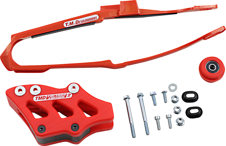 T.M. Designworks Chain Guide/Slider - Honda - Red DCK-OR11-RD