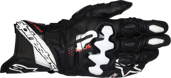 Alpinestars GP Plus R V3 Leather Gloves - Black/White - Medium 3550825-12-M