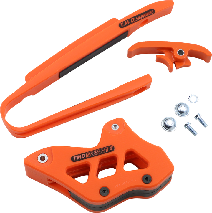 T.M. Designworks Chain Guide/Slider - KTM/Husaberg - Orange KTM-225-OR