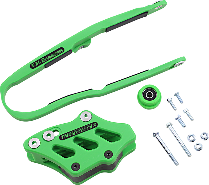 T.M. Designworks Chain Guide/Slider - Kawasaki - Green KCP-K11-GR