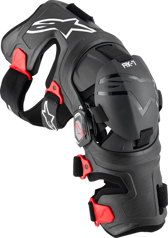 Alpinestars RK-7 Plasma Knee Braces - Black/Red - Small 6500825-13-S