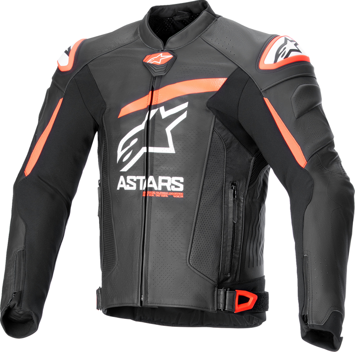 Alpinestars GP Plus R v4 Airflow Leather Jacket - Black/Red Fluo/White - US 40 / EU 50 3100624-1321-50