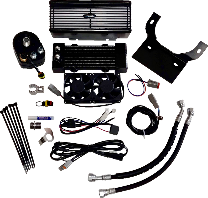 Ultracool Oil Cooler Kit - Flat Black - Touring RF-2F