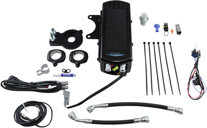 Ultracool Side Mount Oil Cooler Kit - Gloss Black - Sportster SMSP-2G