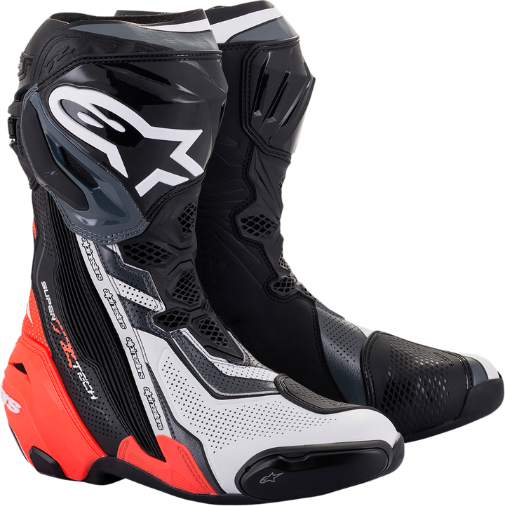 Alpinestars Supertech R Vented Boots - Black/Red/White/Gray - US 11.5 / EU 46 2220121-1329-46