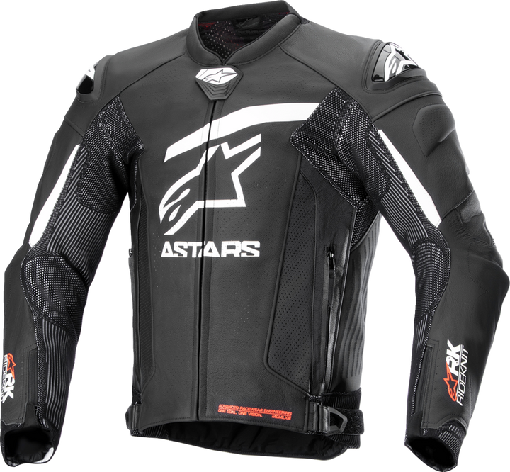 Alpinestars GP Plus R v4 Rideknit Leather Jacket - Black/White - US 42 / EU 52 3100324-12-52