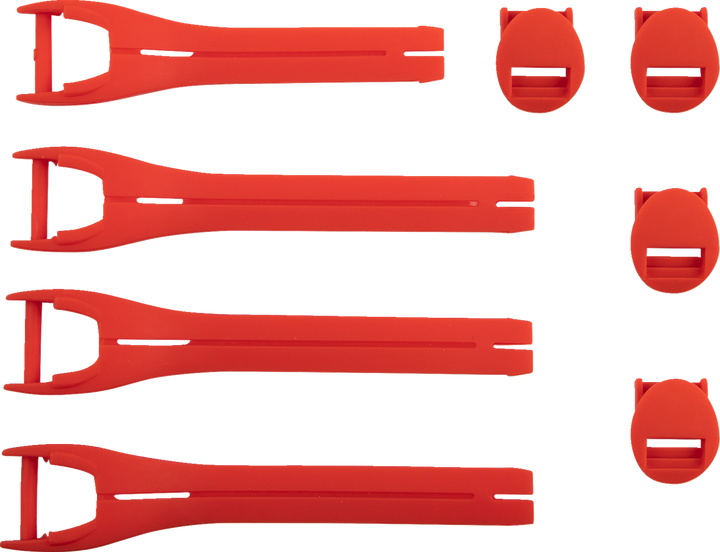 Moose Offroad Qualifier Boot Strap Kit - Red - Size 7-9 3430-1013