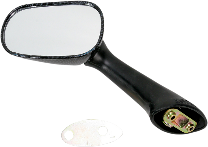 Emgo Mirror - Side View - Carbon Fiber - Rectangle - Left - Honda 20-87072